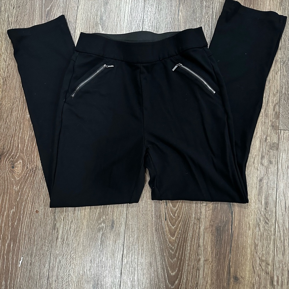Black Pants with Zipper Pockets